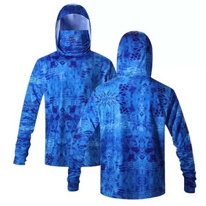 Chaqueta de Pesca con Capucha, Sublimada en Rojo, Unisex, de Secado Rápido, UPF 50, Poliéster, Manga Larga, para Adultos, Ropa de Exterior - Product Image 3