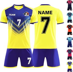 Conjunto de Camiseta de Fútbol Personalizada para Hombre, Talla Grande, Logotipo Frontal Personalizado, Transpirable, Absorbe la Humedad, Poliéster y Algodón, Ajustable - Product Image 4