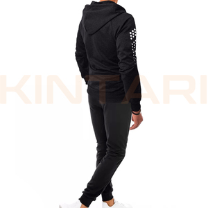 Ensembles de sport décontractés OEM pour hommes – Survêtements de fitness en gros, tenues d'entraînement et de jogging, ensemble deux pièces respirant pour l'extérieur - Product Image 4