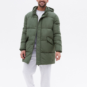Men's Casual Winter <b>Waterproof</b> Breathable High Street Style Down <b>Long</b> Puffer Jacket with Hooded OEM Customizable - Product Image 1