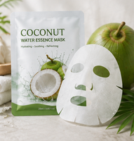 Masque facial en feuille de biocellulose à l'eau de coco, stérile, haute absorption, en boîte, qualité supérieure, origine Vietnam, pour l'exportation