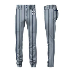 Pantalon de baseball personnalisé en gros, uniforme d'équipe OEM, manches courtes, imprimé, polyester respirant, séchage rapide, taille élastique extensible - Product Image 1