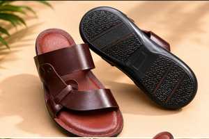 Sandales en cuir véritable antidérapantes pour hommes, respirantes, pour l'extérieur, de haute qualité, pour l'Aïd 2026 - Product Image 6