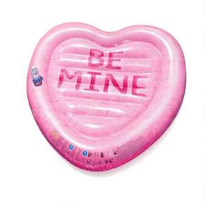 Materassino Gonfiabile a Forma di Cuore Rosa 'Be Mine' per Piscina, Giocattolo Acquatico per Adulti in PVC - Product Image 2