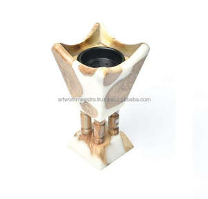 BRÛLEUR D'ENCENS ARABE EN BOIS ET MÉTAL EN RÉSINE ÉCOLOGIQUE FAIT MAIN ARTWORK MAESTRO, Uttar Pradesh Inde - Parfum d'aromathérapie - Product Image 3