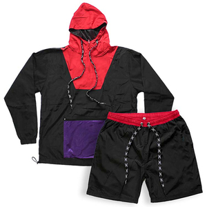 Conjunto de chándal de nailon ligero con cremallera personalizado para mujer, de corte holgado, cortavientos de verano, conjunto de dos piezas con pantalones cortos, Pakistán - Product Image 5
