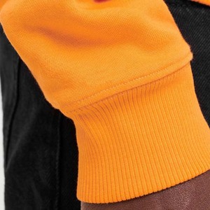 Sudadera con capucha para hombre al por mayor, con cremallera, estampado digital, hombro caído, teñido liso, oversize, de algodón - Product Image 3
