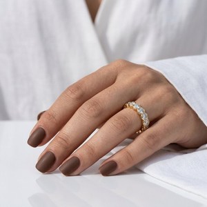 Bague de mariage en or jaune 14 carats pour femme, diamant de laboratoire certifié IGI, taille brillant rond, 2,00 carats, clarté VS1, couleur F - Product Image 3