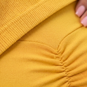 Haut de sport respirant pour femme en jersey polyester/coton, coupe courte, manches longues, extensible et doux, idéal pour l'entraînement et le fitness - Product Image 6