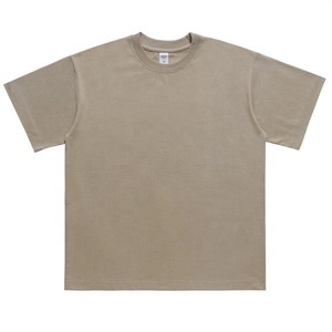 เสื้อยืดคอกลมแขนสั้นผู้ชาย สีน้ำตาล ผ้าฝ้ายเจอร์ซีย์ ทรงปกติ สีพื้น สไตล์ลำลอง คุณภาพสูง - Product Image 4