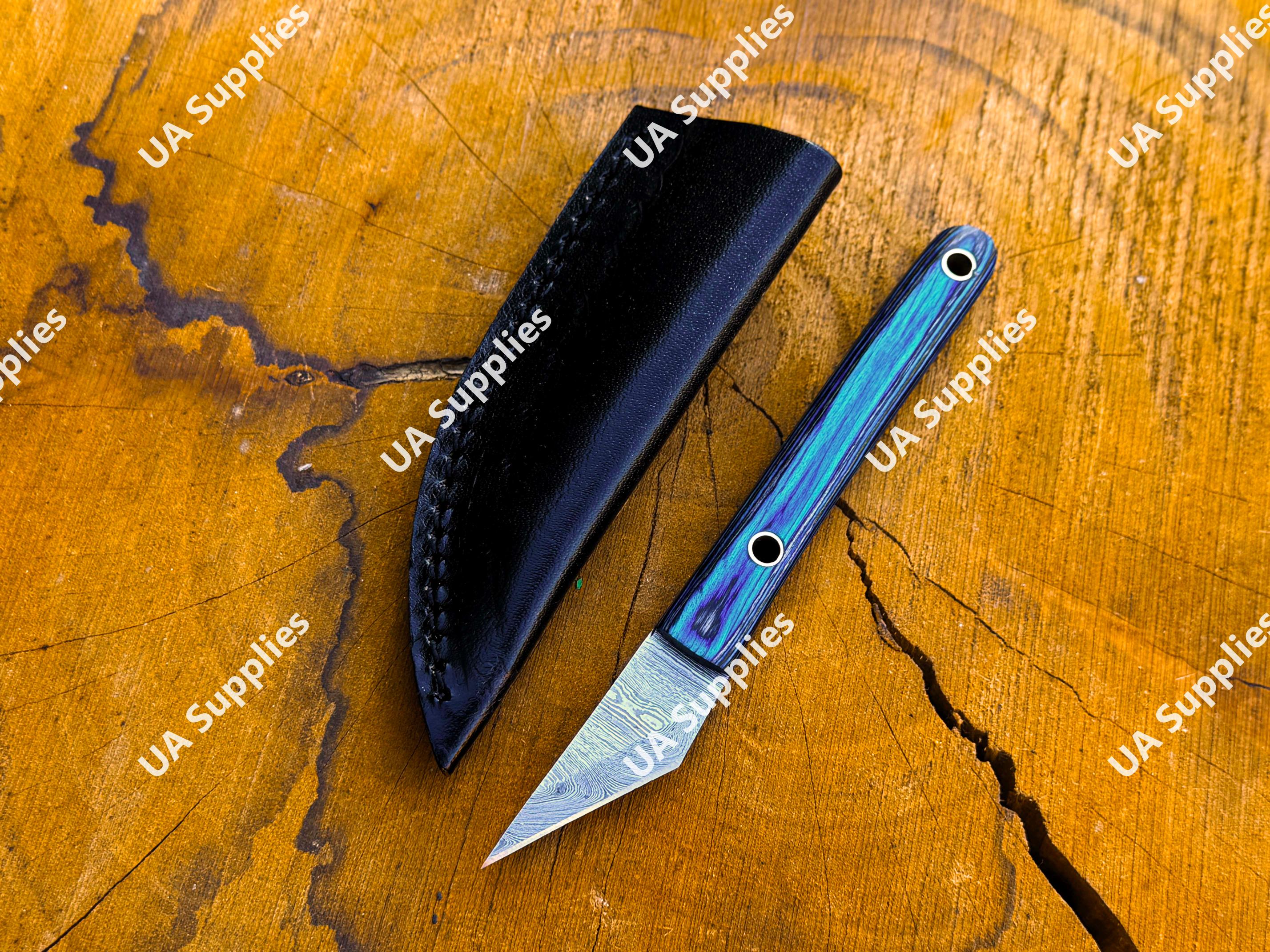Acero de Damasco y Madera Azul