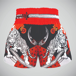 กางเกง MMA คุณภาพสูง พิมพ์ลายแบบซับลิเมชั่น 100% ผ้าซาติน สินค้าขายดี กางเกง MMA จำนวนมาก บริการ OEM แบบกำหนดเองได้ - Product Image 5