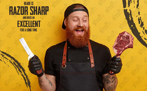 Cuchillo de caza y camping de hoja fija de acero D2 hecho a mano, estilo vaquero personalizado, con funda de cuero. - Product Image 4