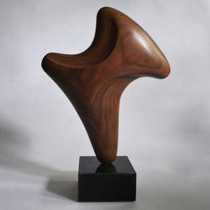 Sculpture en bois élégante, œuvre d'art créative faite à la main, décoration moderne pour l'intérieur de la maison, accent décoratif - Product Image 3