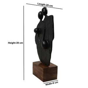 Modern Abstract Aluminum Sculpture Art Figurine Handmade Irregular Shape Tabletop Decor for Living Room - Product Image 4
