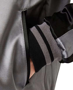 Veste décontractée en satin pour homme, toucher doux, légère, vêtement d'extérieur tendance, fermeture éclair intégrale, vêtement élégant pour tous les jours - Product Image 5