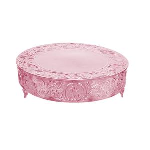 Embossed <b>Work</b> Cake <b>Stand</b> With Gold Finish Elegant Craftsmanship For Engagement Ceremony And Home Dining Presentation Server - Product Image 2