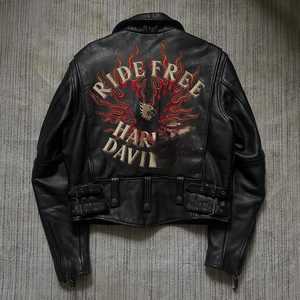 Custom HD Design Style Motorcycle Biker <b>leather</b> <b>jacket</b> Casual Designs 40% off with free shipping - Product Image 4