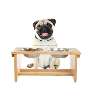 ชามอาหารสุนัขสเตนเลสสตีลขนาด7นิ้วแบบทันสมัยที่มีความปลอดภัยเครื่องให้อาหารแบบไม่ลื่นแต่ละจานความจุน้ำ20ออนซ์แบบคู่ - Product Image 4