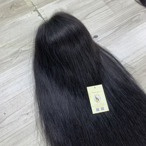 Cabello Humano Vietnamita de Alta Calidad con Nudos Pequeños, Cierre de Encaje sin Pegamento, Negro Natural, Cierre HD Suizo 5x5, Peluca de Cabello Vietnamita Virgen - Product Image 3