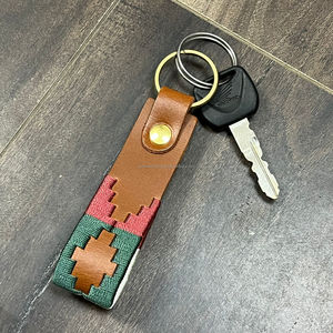Western Style Genuine Leather Keychain Handmade With Woven Pattern Durable <b>Key</b> <b>Ring</b> <b>Custom</b> Leather <b>Key</b> Holder For Men Women - Product Image 4