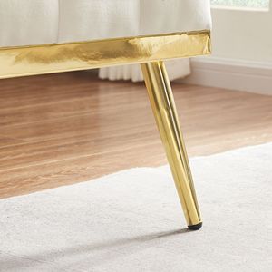 Divano a 2 Posti Bianco Crema per Soggiorno - Product Image 4