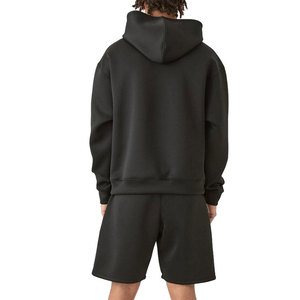 Ensemble de jogging personnalisé 2 pièces pour hommes : sweat à capuche en coton coupe ample et short de sport – Tenue décontractée personnalisable - Product Image 2