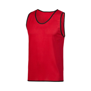 Red Mesh Football <b>Bibs</b> Breathable Water Resistant Outdoor Use Sleeveless <b>Sports</b> Practice Jersey Custom Logo Available - Product Image 4