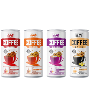 Boissons de café Arabica en conserve 250ml RTD : Espresso, Cappuccino, Latte, Vanille – Marque privée OEM/ODM – Vente en gros - Product Image 1