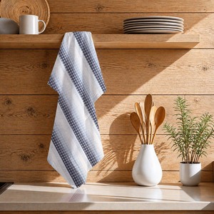 Stripe Pattern Yarn Dyed Waffle Design <b>Kitchen</b> <b>Towel</b> 100% Cotton <b>Kitchen</b> <b>Towels</b> From Indian Supplier - Product Image 1