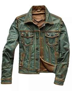 Veste en cuir personnalisable couleur, taille et logo – Col montant, style streetwear, produit de haute qualité - Product Image 1