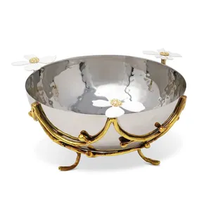 Premium Handmade <b>Metal</b> <b>Bowl</b> with Soft Curved Construction for Boutique Hospitality and Luxury Home DecorDecorative Hammered - Product Image 2
