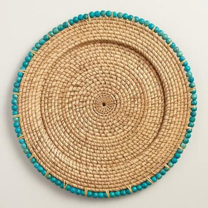 Best Selling Natural Rattan Charger Plates Customize Sizes Variety of Colors Handmade Rattan <b>Placemat</b> for Table Decor - Product Image 2