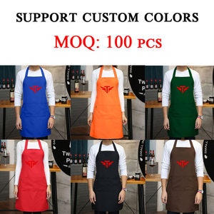 ผ้ากันเปื้อนสีดำพิมพ์โลโก้ตามสั่ง พร้อมกระเป๋าขนาดใหญ่ 3 ช่อง สำหรับผู้ช่วยทำอาหารและช่างทำผม - Product Image 5