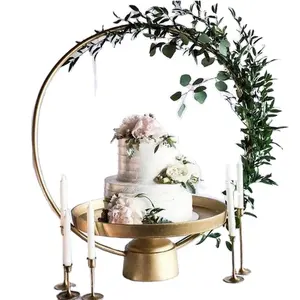 Soporte de Metal para pastel de anillo, soporte de alambre de diseño moderno para pastel de boda y restaurante, venta al por mayor