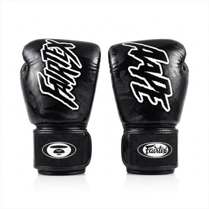 Fairtex Black Boxing Gloves Professional Muay Thai Kickboxing MMA Training Sparring Fight Gloves with Custom Logo - Product Image 2