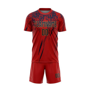 Uniforme de Fútbol Barato al por Mayor, Conjunto de Entrenamiento de Fútbol Personalizado de Manga Corta, Camiseta de Fútbol de Manga Corta para Hombre, Conjunto Deportivo Transpirable - Product Image 1