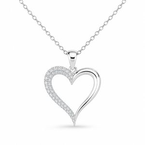 Heart Pendant Necklace with Sparkling Cubic Zirconia Zircon Studded Choker for Women Luxury Jewelry - Product Image 6