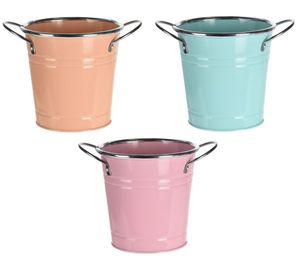 Juego de Macetas Metálicas Rústicas con Recubrimiento en Polvo, Cubos Decorativos para Jardín, Flores, Plantas Verdes, Contenedores Duraderos para Uso en Exteriores - Product Image 5