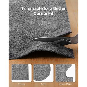 Tappetino Antiscivolo per Tappeti 3 x 5 Piedi con Doppia Superficie in Feltro e Base in Gomma, Protezione per Pavimenti in Legno - Product Image 5