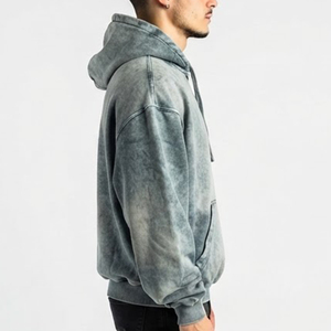 Sudadera con capucha tie-dye oversize para hombre, la más buscada, de algodón French Terry, informal, para otoño, con diseño de bolsillo, ajuste regular, tejida. - Product Image 3