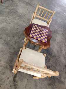 Oferta Especial 2026: Juego de Mesa y Sillas de Diseño Moderno, Natural y Minimalista para Terraza y Sala de Estar, Estilo Deportivo Original, Mesa de Ajedrez - Product Image 3