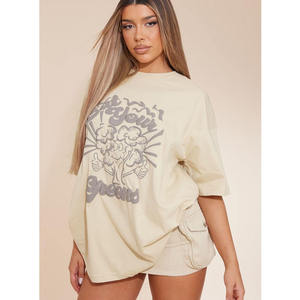 T-shirt ample à imprimé graphique pour femme, coupe décontractée, mélange de coton doux, manches courtes, streetwear décontracté, tee-shirt d'été - Product Image 5