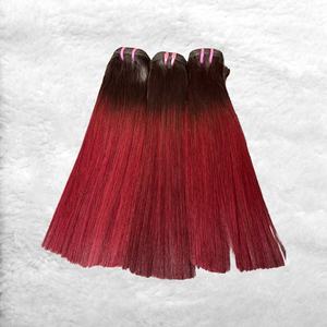 Raw Premium calidad un donante espejo hueso recto Remy vietnamita extensiones de cabello 100g Color Borgoña Natural teje PELUCAS CABELLO - Product Image 4