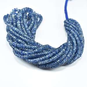 Natural Kyanite Faceted Rondelle Gemstone Beads 3x5mm Loose Kyanite Beads For Jewelry Necklace Making Wholesale Bulk Gemstone - Product Image 2