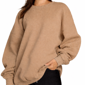 Sudadera Oversize Casual de Cuello Alto para Mujer, de Forro Polar, Holgada, para Invierno, Estilo Moderno para el Día a Día, 100% Algodón Ecológico - Product Image 5