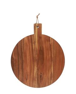 Tabla de Cortar Redonda de Madera de Acacia, Fabricada en India, para Cocina, Comedor, Mesa, para Cortar Alimentos y Pizza - Product Image 2