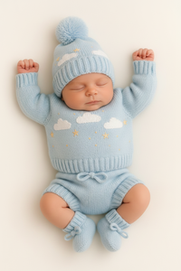 Infant Clothing <b>Set</b> For Winter Soft <b>Knit</b> Fabric Offering Cozy Feel For Newborn Daily Wear Custom Logo Supply - Product Image 2