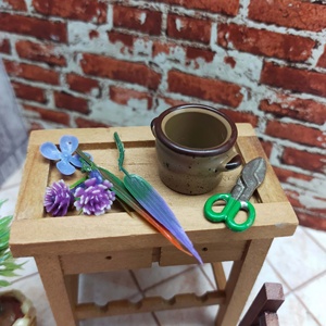 Pot en céramique miniature à l'échelle 1:12, mini-jardinière marron moucheté, décoration pour maison de poupée, cadeau pour les 14 ans et plus - Product Image 6