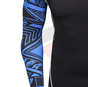Rashguards pour hommes de qualité supérieure, couleur gris uni, fabriqués en Spandex/Polyester, en gros - Product Image 6